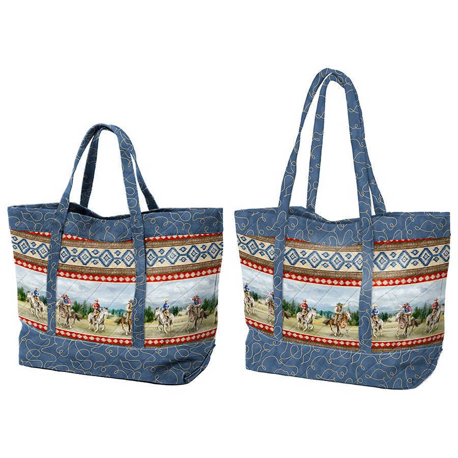 Riders on the Range Stripe Tote Bag Kit from Wilmington - Wilmington Prints from Fort Worth Fabric Studio
