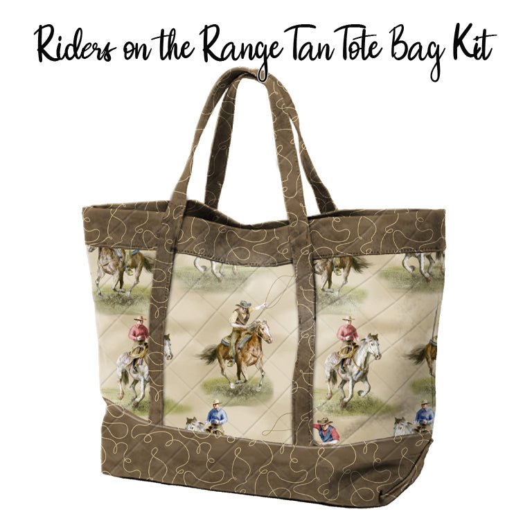 Riders on the Range Tan Tote Bag Kit from Wilmington - Wilmington Prints from Fort Worth Fabric Studio