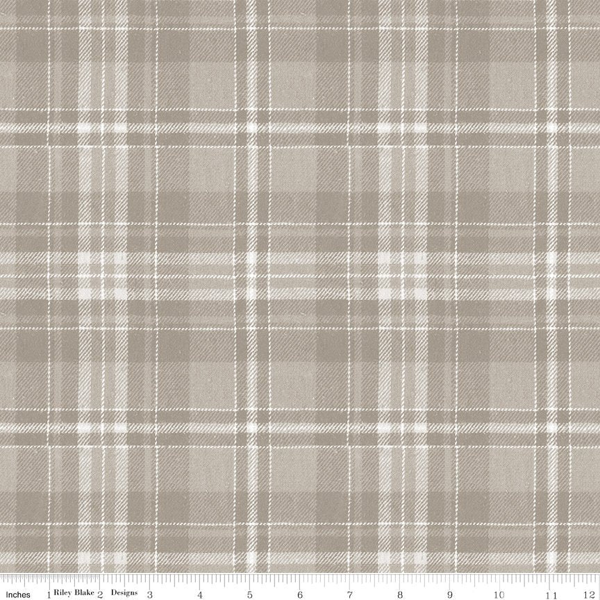 Riley Blake Costume Maker's Act II Plaid Gray 1 Yard Cut by Riley Blake