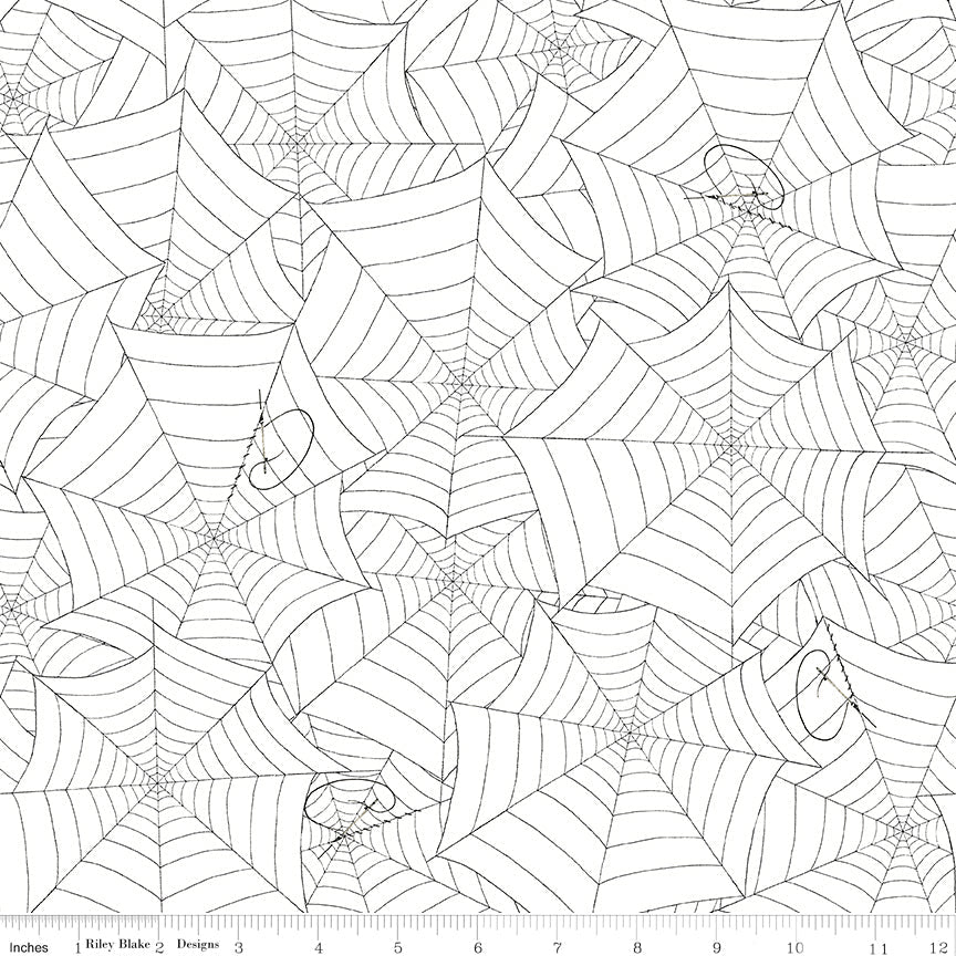 Riley Blake Costume Maker's Act II Web White 1 Yard Cut by Riley Blake