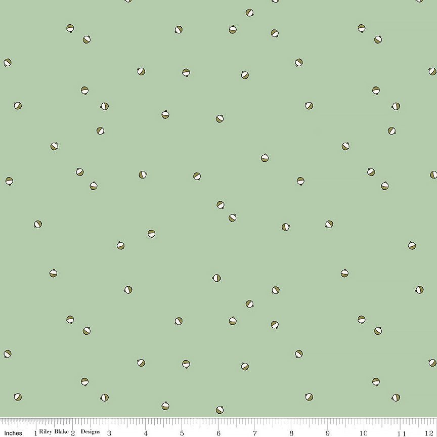 Riley Blake Let's Wander Bobbers Sage 1 Yard Cut by Riley Blake