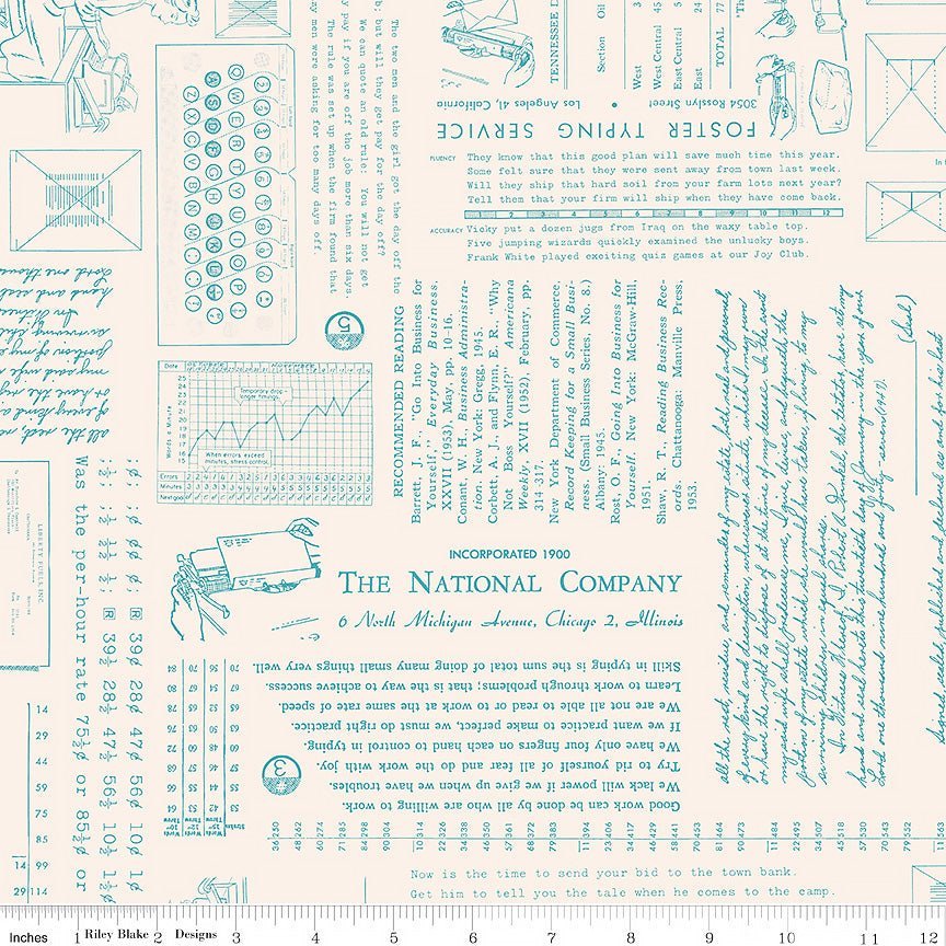 Riley Blake Lori Holt TYPE/ography Background Raindrop 1 Yard Cut by Riley Blake