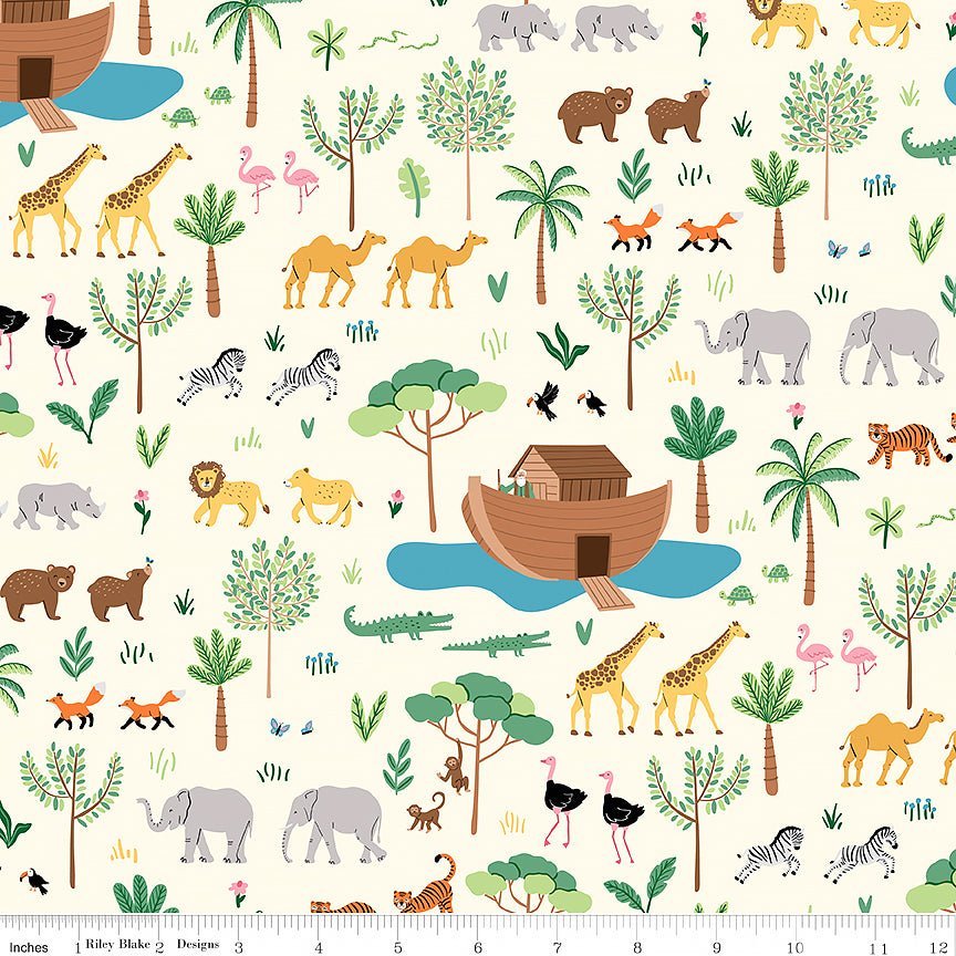 Riley Blake Two by Two Main Cream 1 Yard Cut by Riley Blake