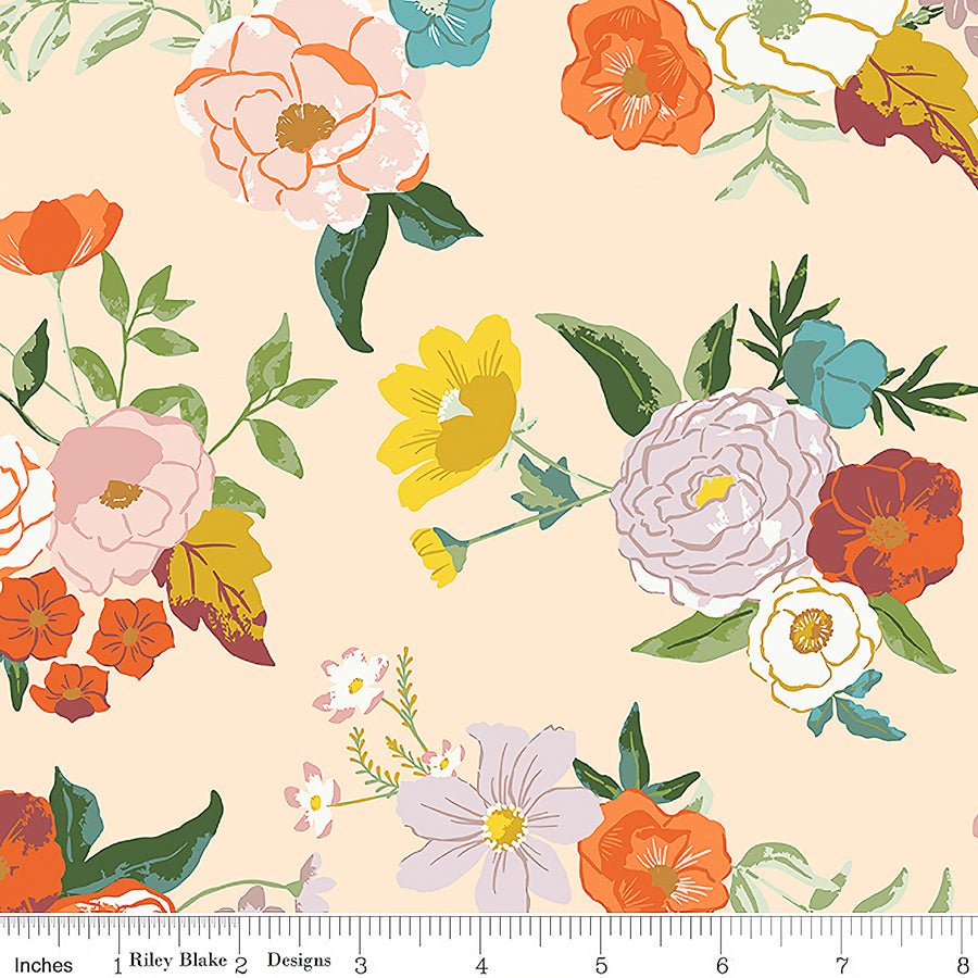 Riley Blake Winged Medley Main Blush 1 Yard Cut - Riley Blake from Fort Worth Fabric Studio
