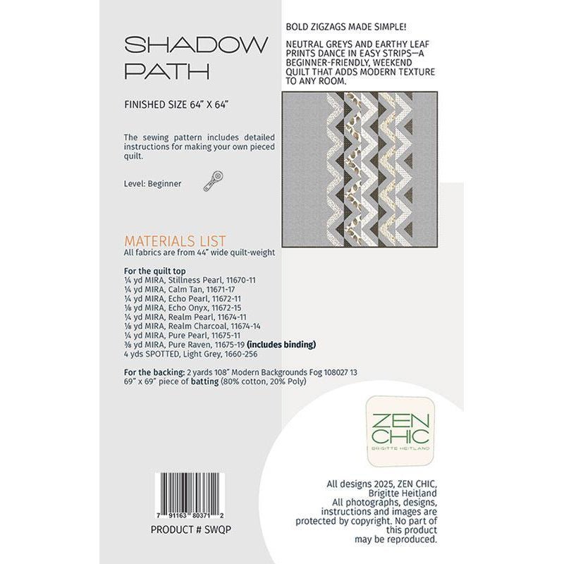 Shadow Path Quilt Pattern by Zen Chic by Zen Chic