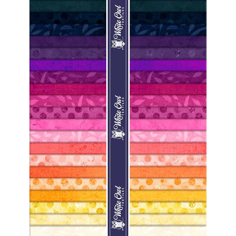 Solar Flare Fat Quarter Bundle - White Owl Textiles from Fort Worth Fabric Studio