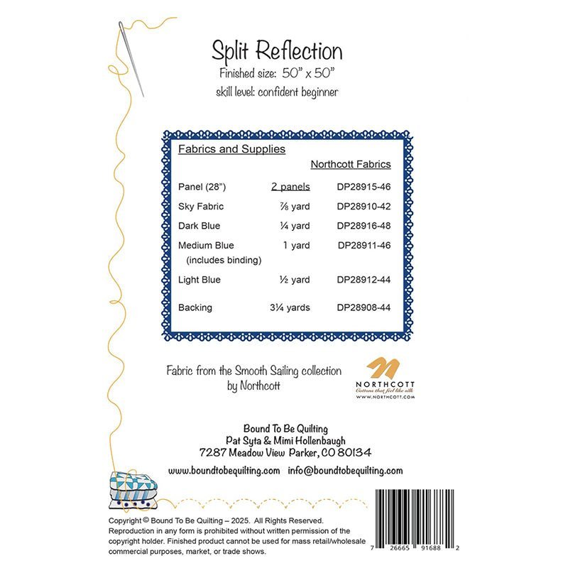 Split Reflection Quilt Pattern by Bound To Be Quilting by Bound To Be Quilting