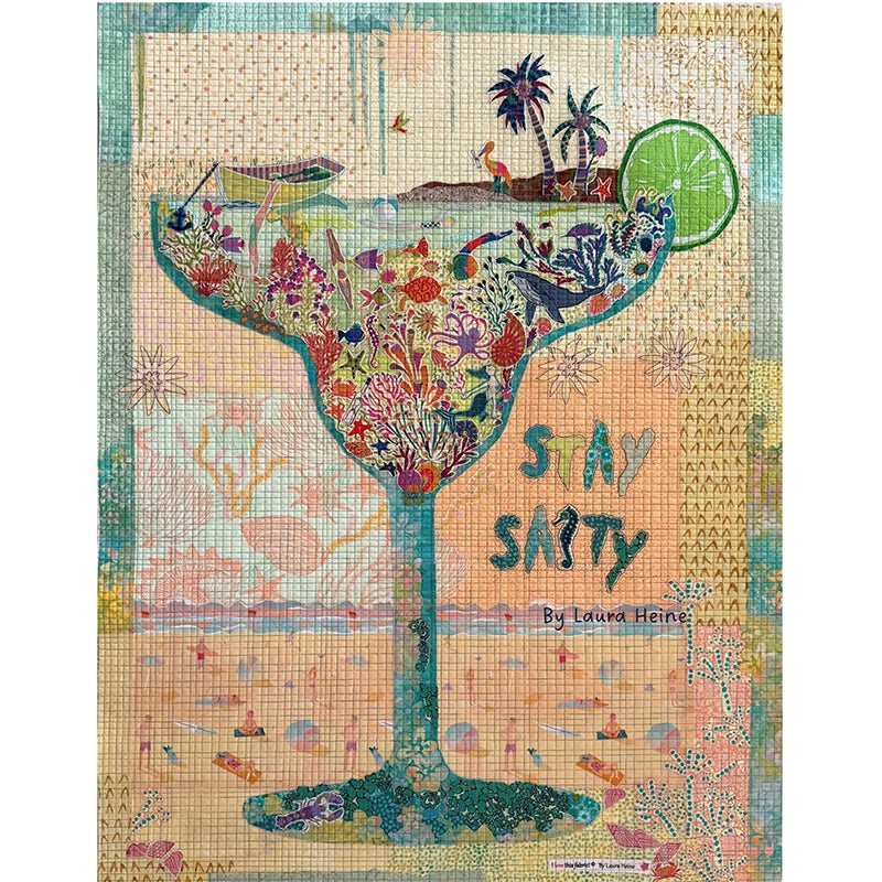 Stay Salty Collage Pattern by Fiberworks Inc by Fiberworks Inc