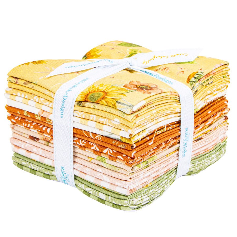 Sunflower Whispers Fat Quarter Bundle - Riley Blake from Fort Worth Fabric Studio