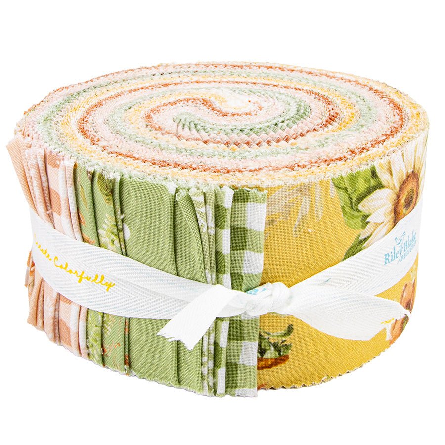 Sunflower Whispers Rolie Polie 2.5" Strips - Riley Blake from Fort Worth Fabric Studio