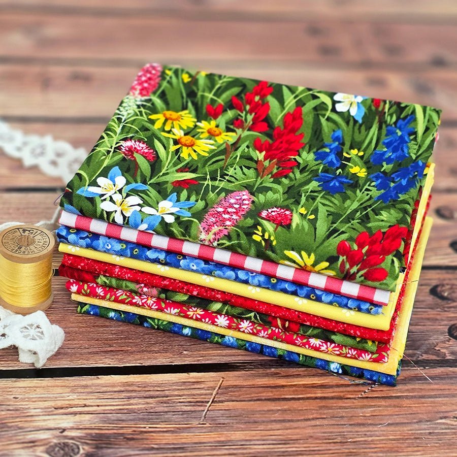 Texas Spring Fat Quarter Bundle FWFS Exclusive by Fort Worth Fabric Studio