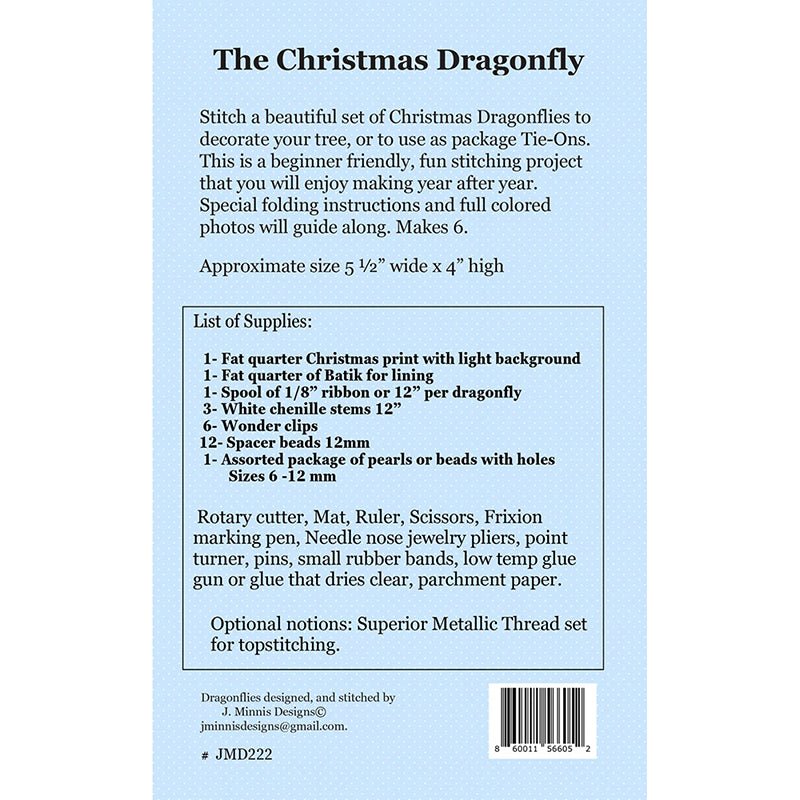 The Christmas Dragonfly Pattern by J. Minnis Designs by J. Minnis Designs