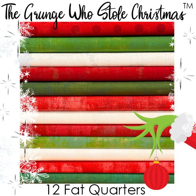 The Grunge Who Stole Christmas™ Fat Quarter Bundle from Fort Worth Fabric Studio by Fort Worth Fabric Studio