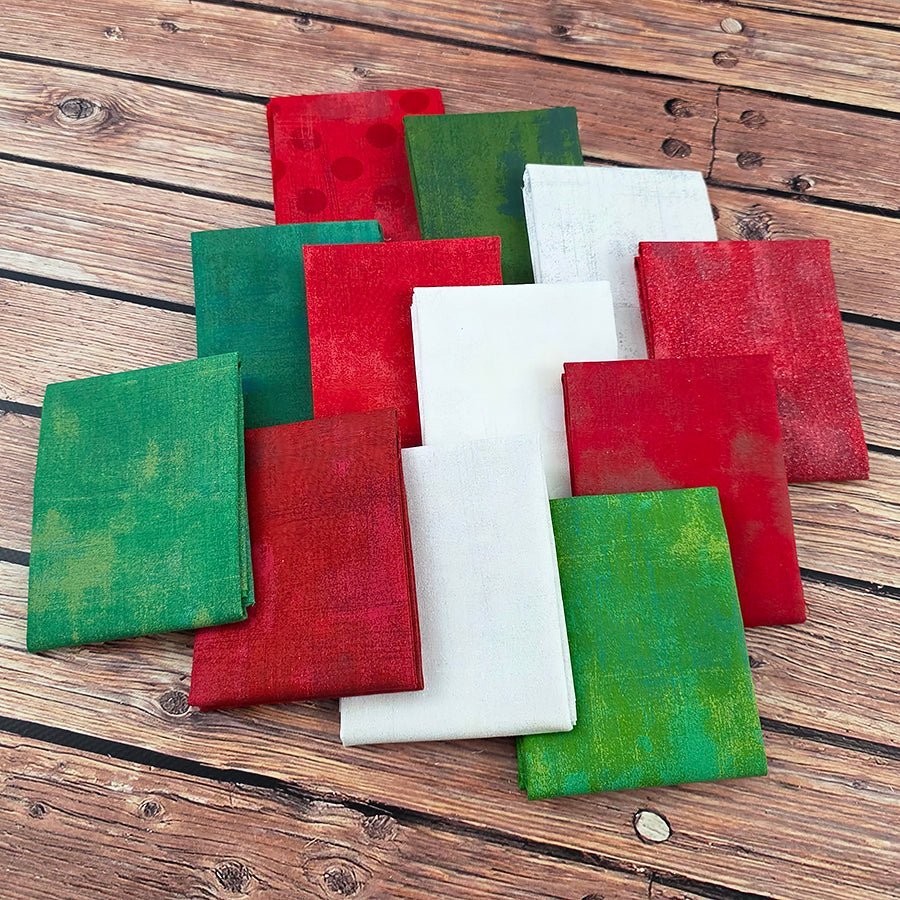 The Grunge Who Stole Christmas™ FWFS Exclusive 12 Piece Fat Quarter Bundle by Fort Worth Fabric Studio