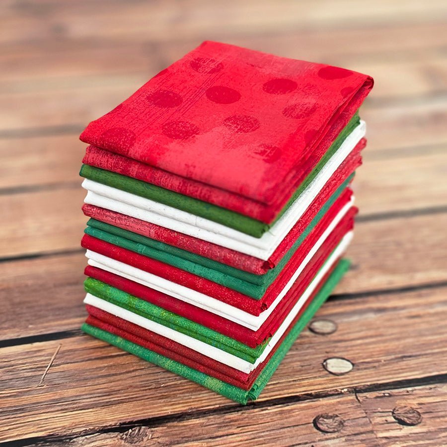 The Grunge Who Stole Christmas™ FWFS Exclusive 12 Piece Fat Quarter Bundle by Fort Worth Fabric Studio