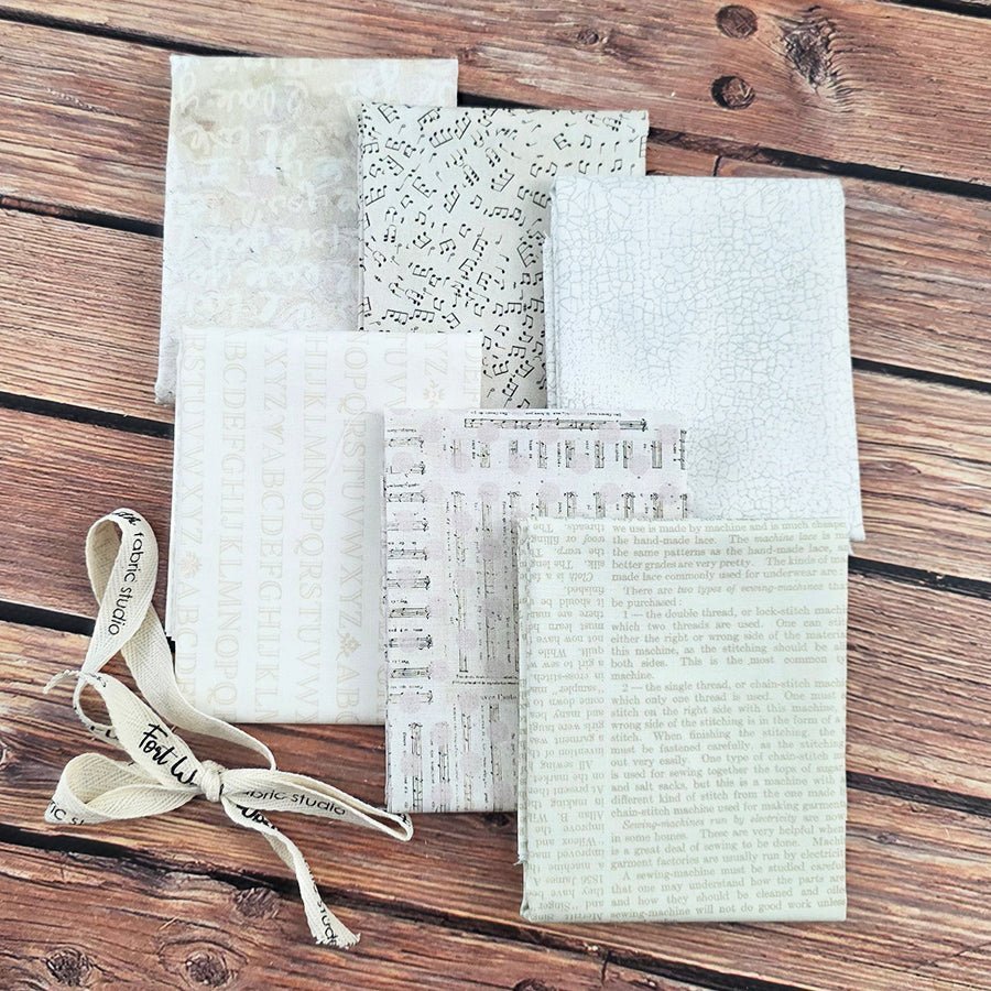 The Subtle Stuff Low Volume 6 Fat Quarter Bundle – FWFS Exclusive by Fort Worth Fabric Studio