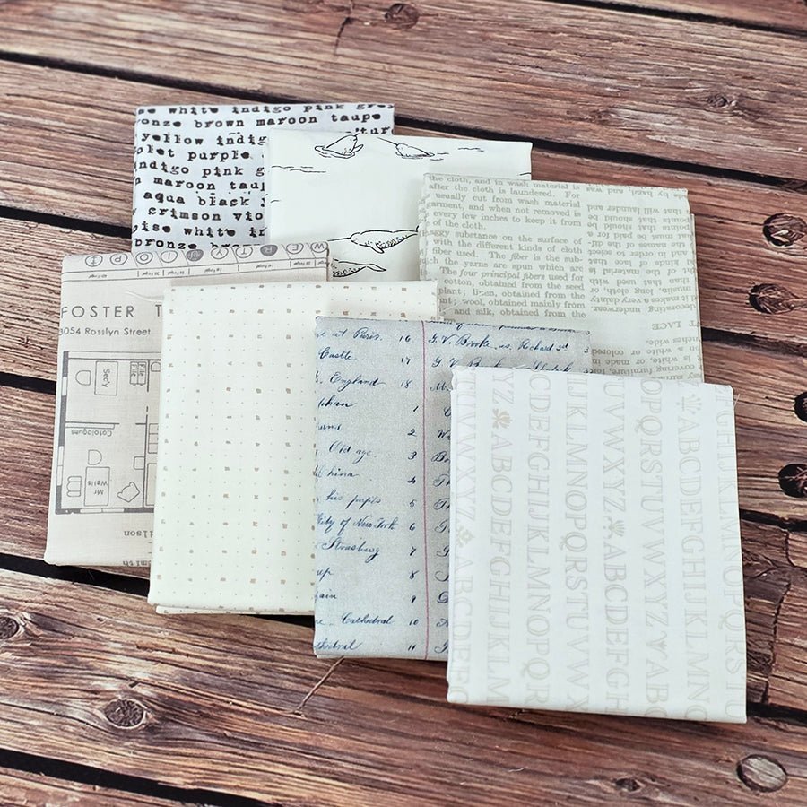 The Subtle Stuff Low Volume 7 Fat Quarter Bundle – FWFS Exclusive by Fort Worth Fabric Studio