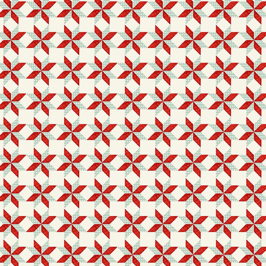 Timeless Treasures Sewing Mends the Soul Star Quilt Patterns Cream 1 Yard Cut by Timeless Treasures