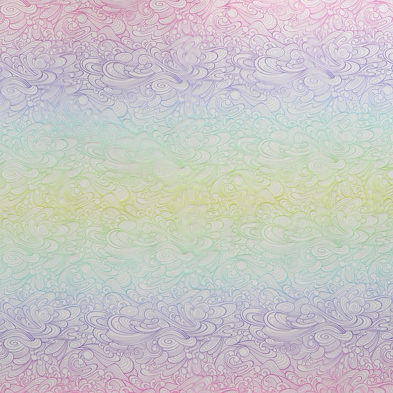 Tula Pink Floral Reef Making Waves Vinyl 1/2 YD Cut by Sallie Tomato by Sallie Tomato