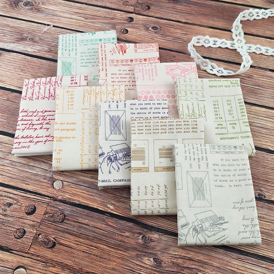 TYPE/ography Background Fat Quarter Bundle 9 Prints by Riley Blake