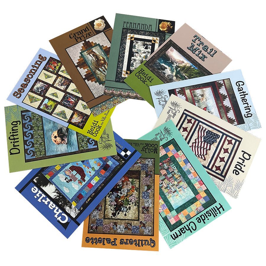 Villa Rosa Panel Quilt Pattern Bundle No. 2 – 10 Printed Quilt Patterns by Villa Rosa Designs