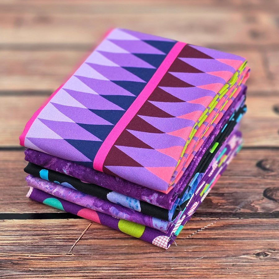 Violet Voltage – FWFS Exclusive 5 Piece Fat Quarter Bundle by Fort Worth Fabric Studio
