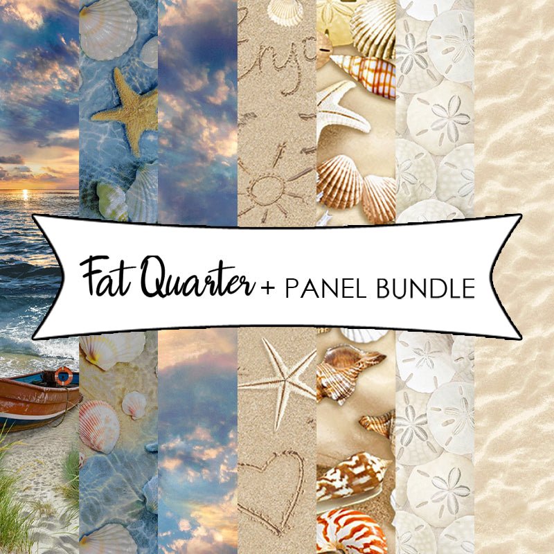 Water's Edge Fat Quarter + Panel Bundle - Timeless Treasures from Fort Worth Fabric Studio