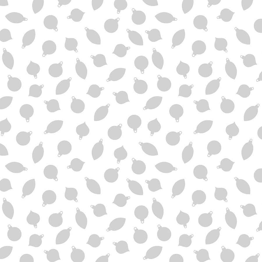 Wilmington Essentials Stocking Stuffers II Ornaments White on White 1 Yard Cut by Wilmington Prints