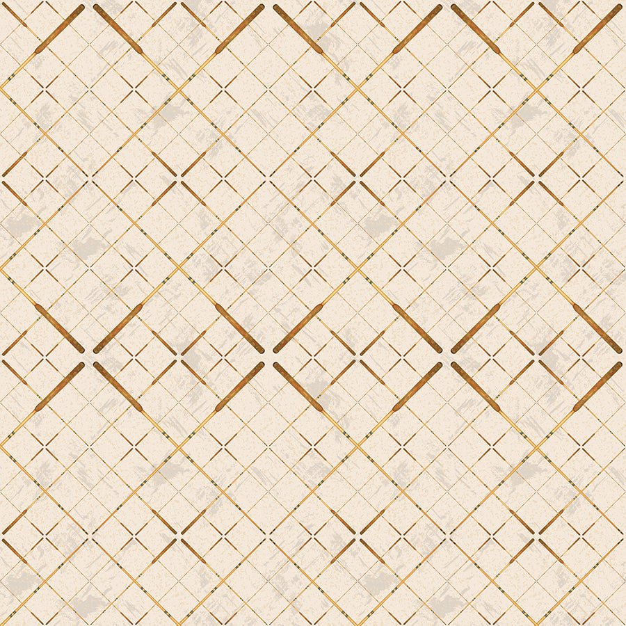 Wilmington Gone Fishing Plaid Cream 1 Yard Cut by Wilmington Prints