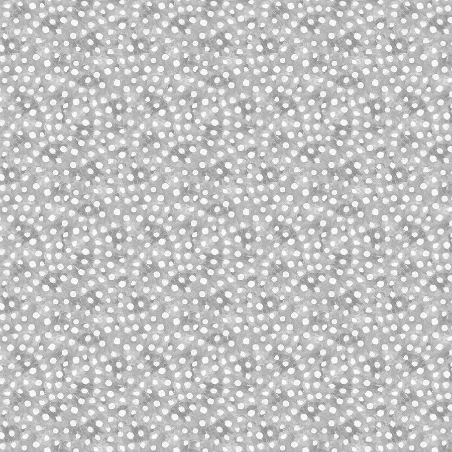 Wilmington Merry Gnome - ments Mushroom Dots Gray 1 Yard Cut by Wilmington Prints