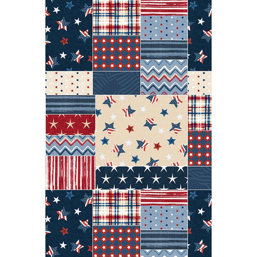 Wilmington Stars of Valor Patchwork Multi 1 Yard Cut by Wilmington Prints