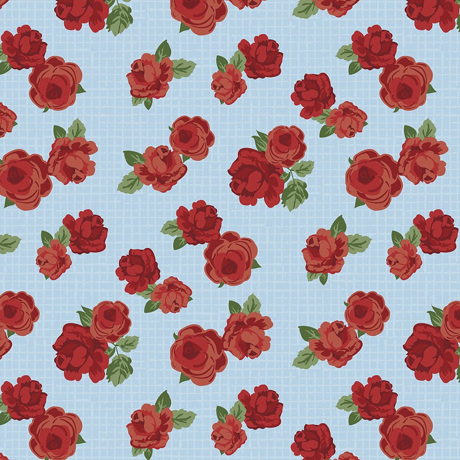 Wilmington Summertime Daydream Florals All Over Light Blue 1 Yard Cut by Wilmington Prints
