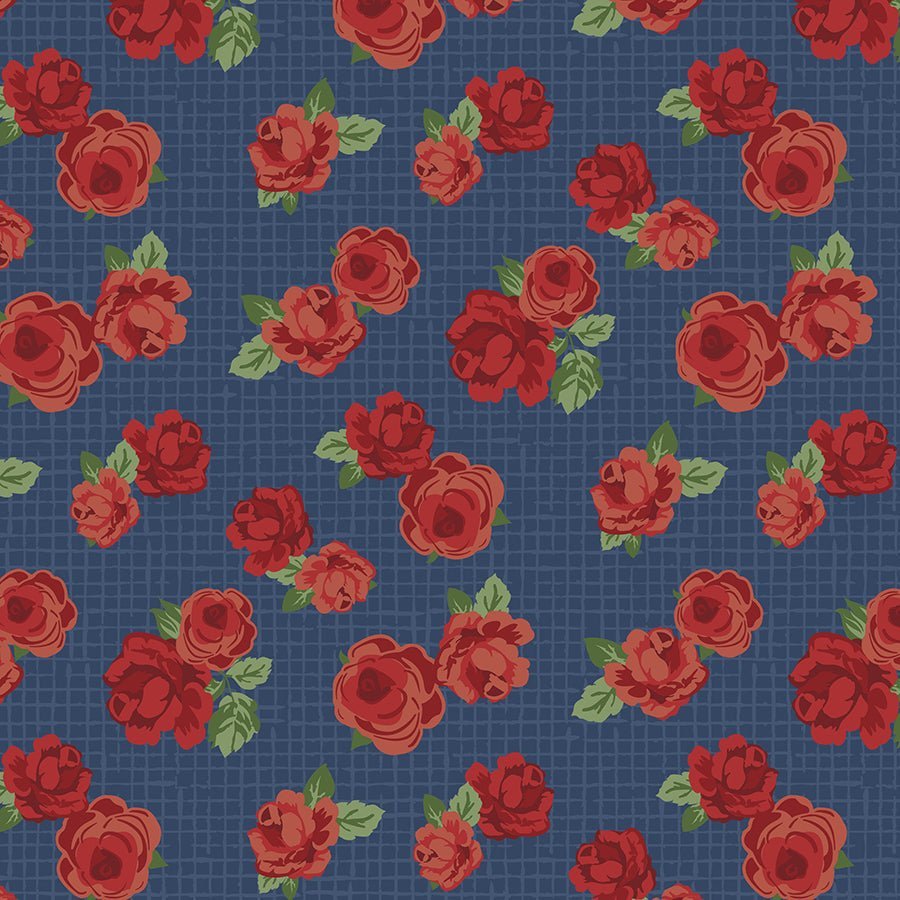 Wilmington Summertime Daydream Florals All Over Navy 1 Yard Cut by Wilmington Prints