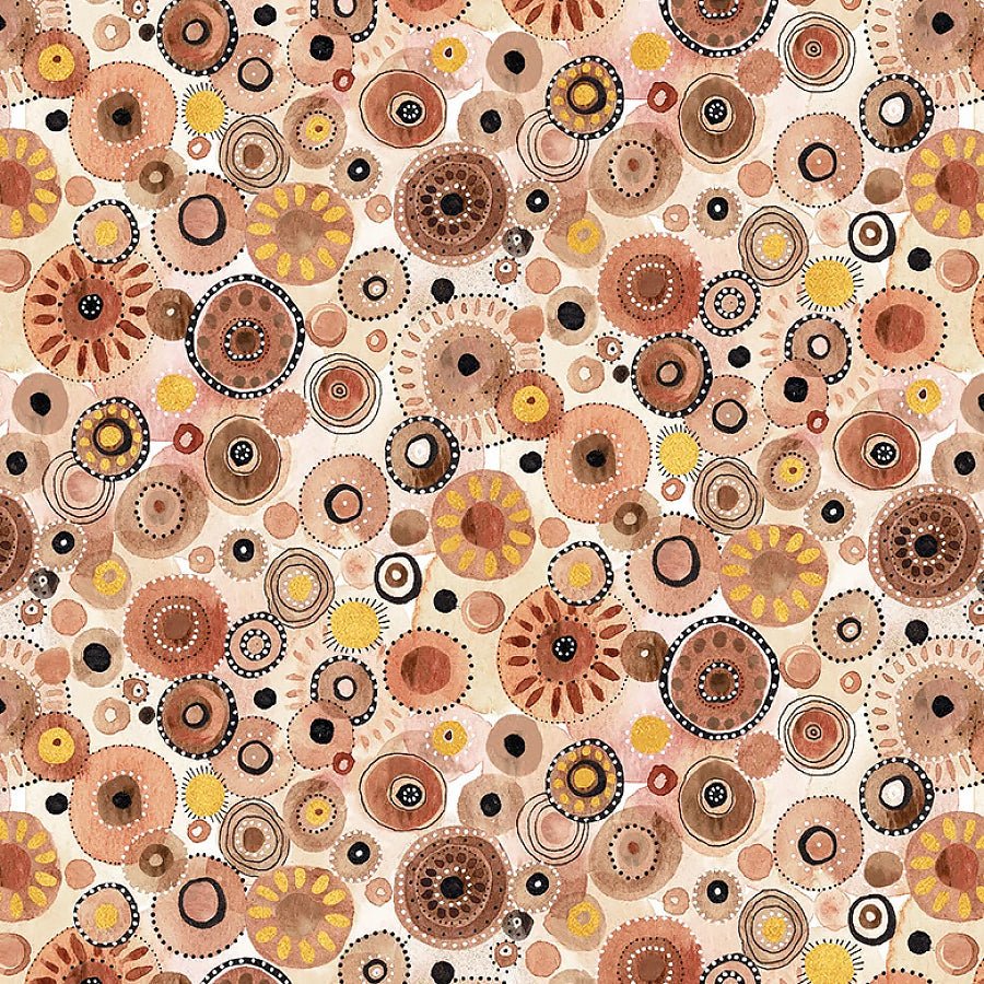 Windham Flora & Form Dotty Fire Opal Metallic 1 Yard Cut by Windham
