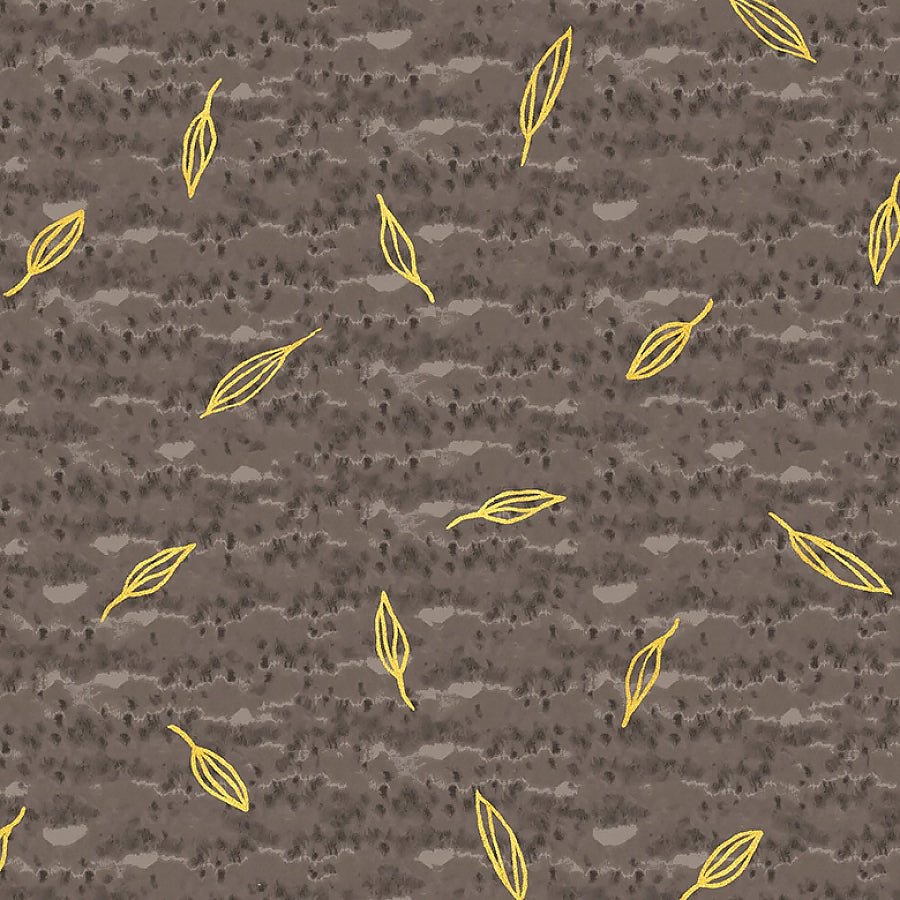 Windham Flora & Form Sprig Phthalo Pumice Metallic 1 Yard Cut by Windham