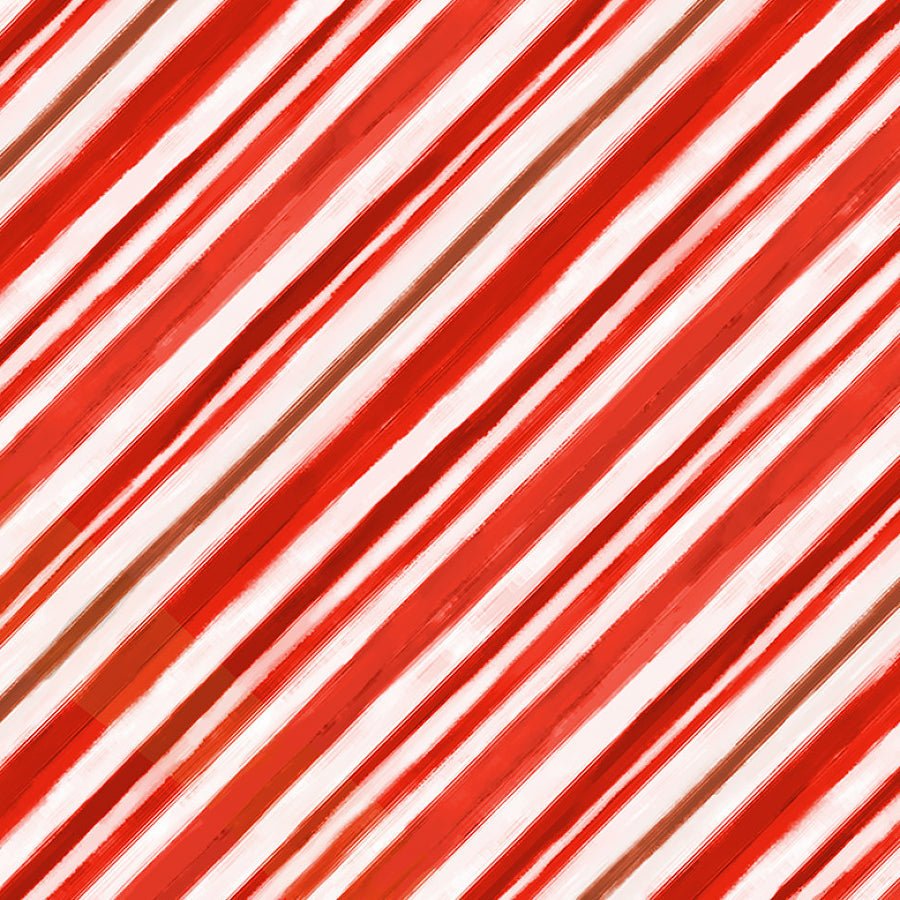 Windham Meowy Christmas Stripe Candy Cane 1 Yard Cut by Windham