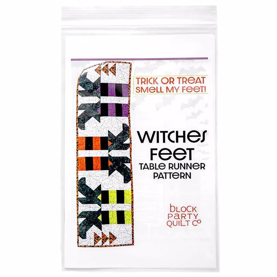 Witches Feet Table Runner Pattern by Block Party Quilt Co by Block Party Quilt Co